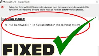 Solve Net Framework 4 Is Not Supported On This Operating System In ...