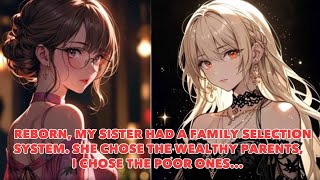 Reborn my sister had a family selection system She chose the wealthy parents I chose the poor ones…