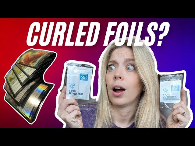 How To UNCURL Foils  #foilarmor #magicthegathering #pokemoncards  #tradingcards