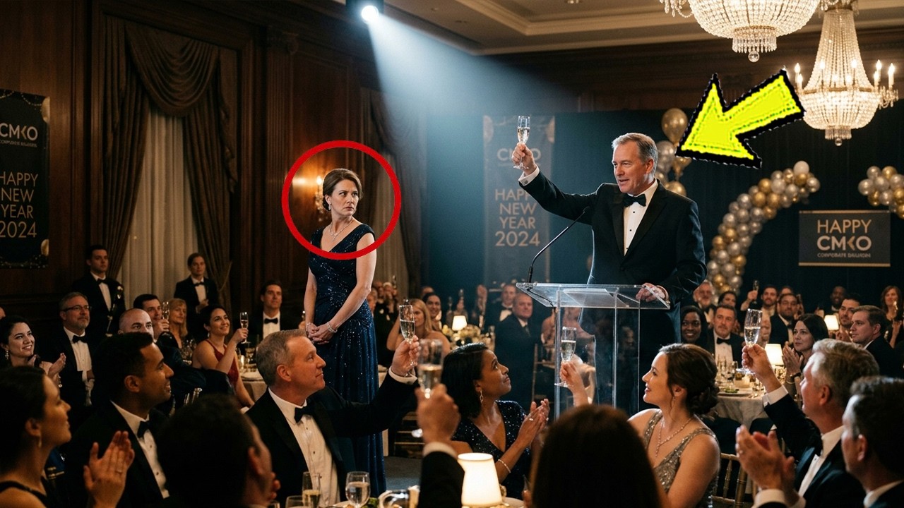 En la fiesta laboral de mi esposo, el CFO hizo un brindis… y todos se quedaron helados