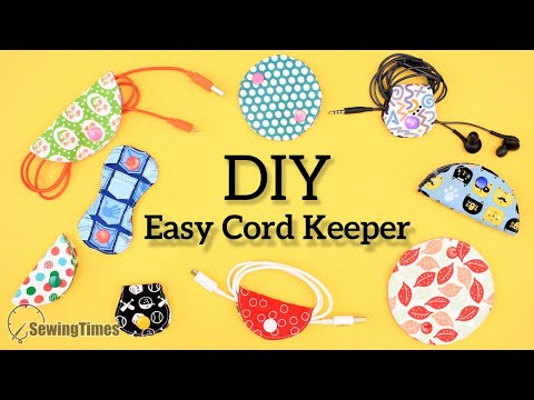 DIY Fabric Cord Keeper - Cord Wrap Template In 3 Sizes ⋆ Hello Sewing