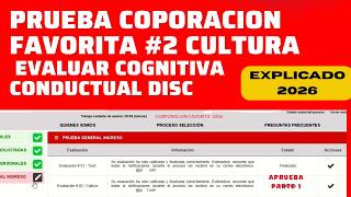 2 Prueba EVALUAR  TEST Cultura COGNITIVO CONDUCTUAL Corporacion FAVORITA Explcación 2026 Parte 2/5