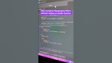 CSS Container Responsive Effect – No Media Queries Needed