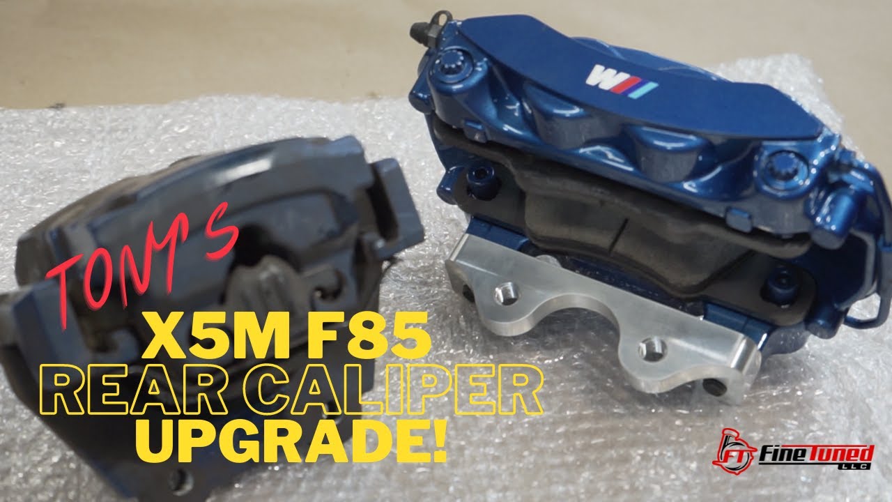 BMW X5M F85 REAR BRAKE CALIPER UPGRADE YouTube