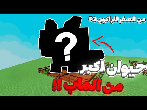 حاولت اجيب راكون من الصفر جبت حيوان اكبر من الماب 3