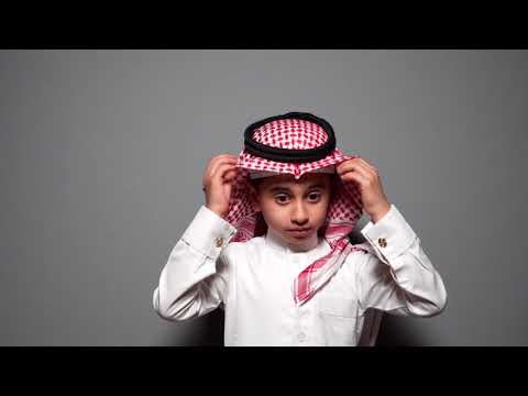 طريقة لبس الشماغ للأطفال والأولاد الصغار      