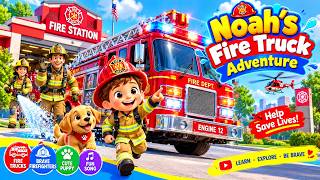 Information 🚒 NOAH'S FIRE TRUCK ADVENTURE! ENGLISH SONG🔥 | Firefighter Rescue Song for Kids 🐶 News