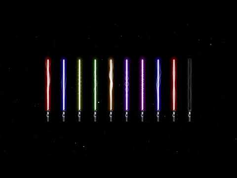 Lightsaber animation effects with ZSine library and CSS