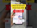 How to Extract Text from Scanned PDF Files for FREE #ocr