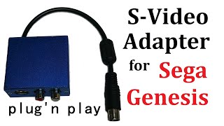 S-Video Adapter for Sega Genesis/Mega Drive from China (Plug'n Play - No Mod Needed)