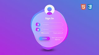 Odd Login Form | Page | UI Design To HTML and CSS | Linear Gradient | Border Radius