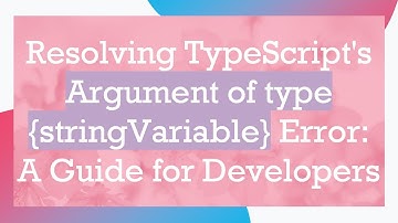 Resolving TypeScript