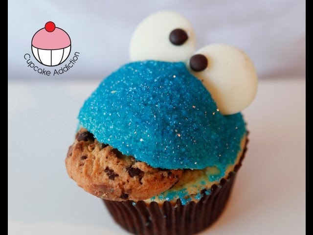 Cookie Monster Cupcakes {Sesame Street} - CakeWhiz