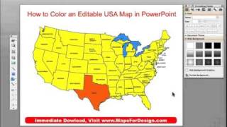 How to Color a State, County or Country Map in a PowerPoint Slide • MapsForDesign.com