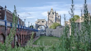 Riding my Brompton to the popular Instagram locations for photographing Tower Bridge, July 2020