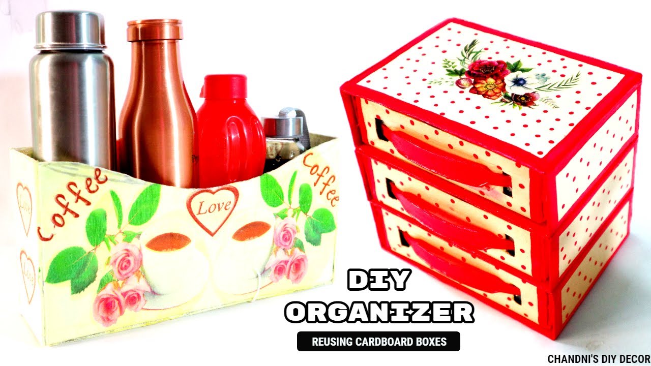 Best Way To Reuse Waste Cardboard Boxes || DIY Organizer || बेकार पड़े ...