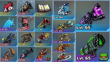 Pixel Gun 3D - Using All level 65 Heavy Weapons
