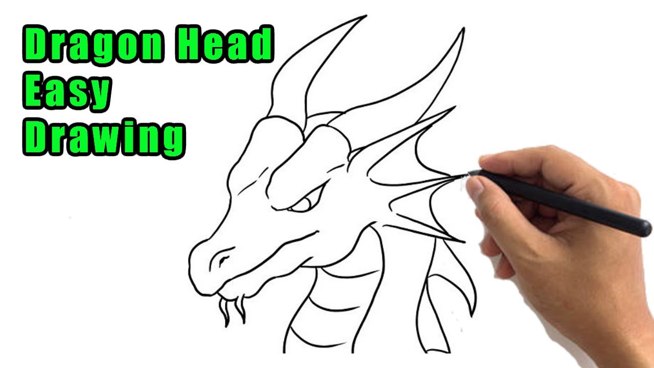 how to draw a dragon head step by step for beginners