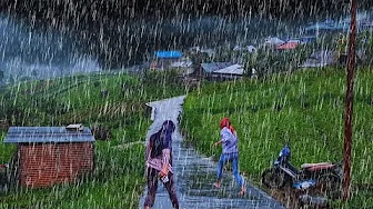 WALKING IN THE LIGHT RAIN IN A MOUNTAINSIDE VILLAGE | PANGKALANDARI