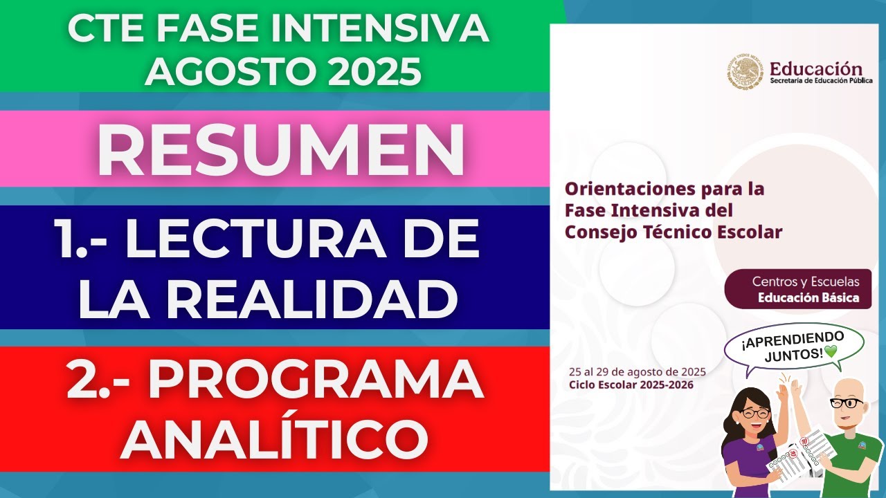 RESUMEN Lectura de la Realidad y Programa Analítico Fase Intensiva CTE Docentes Agosto 2025
