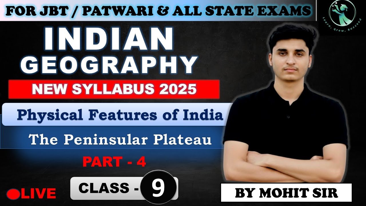 🔴 LIVE | Physical Features of India (PART-4)| The Peninsular Plateau (प्रायद्वीपीय पठार) |