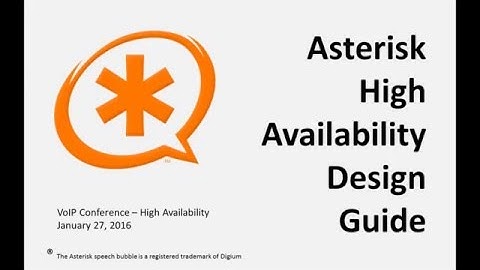 Asterisk High Availability Design Guide