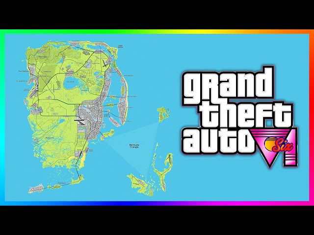 Map of GTA VI. Reimagined Vice City, huge area - Maps on the Web