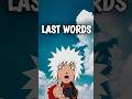 JIRAYA Sensei: The SILENT FAREWELL 😭 #shorts #naruto