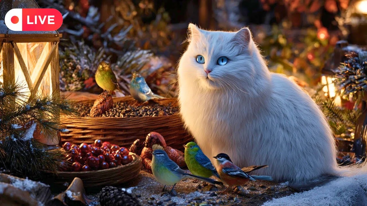 Cat TV for Cats 🐾 Relaxing Day 🌞 Birds 🕊️ Squirrels 🐿️ and Peaceful Nature Calm 🌿🎵