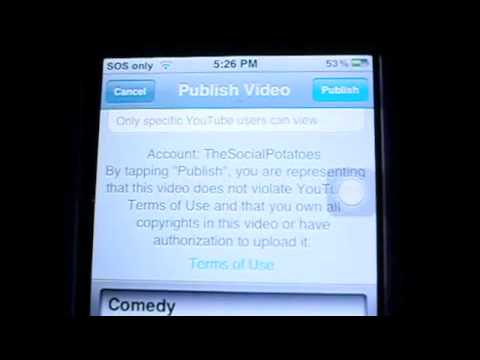 How to upload a Video to Youtube on iPhone/iPad/iPod Touch