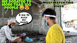 Giving Food To Needy People ❤️ Must Watch 😄|| First Time In Kanpur ❤️