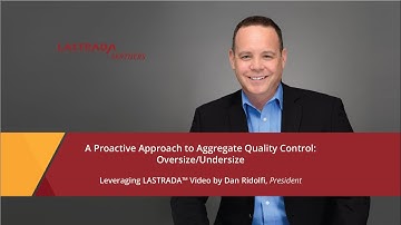 A Proactive Approach to Aggregate Quality Control: Oversize/Undersize