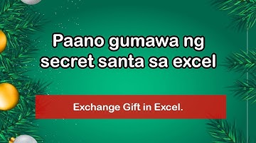 How to make a secret Santa in MS Excel