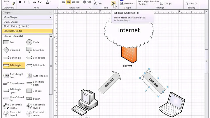 Visio 2010 | How to rotate text within a shape