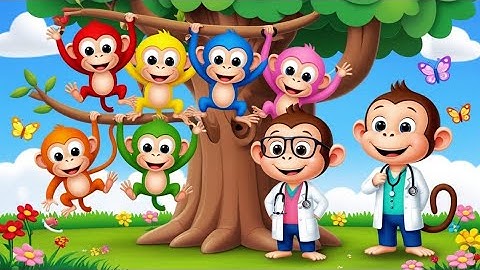 "🐒🎶 Five Little Monkeys Jumping on the Tree | Catchy Nursery Rhymes for Kids! 🎉✨"