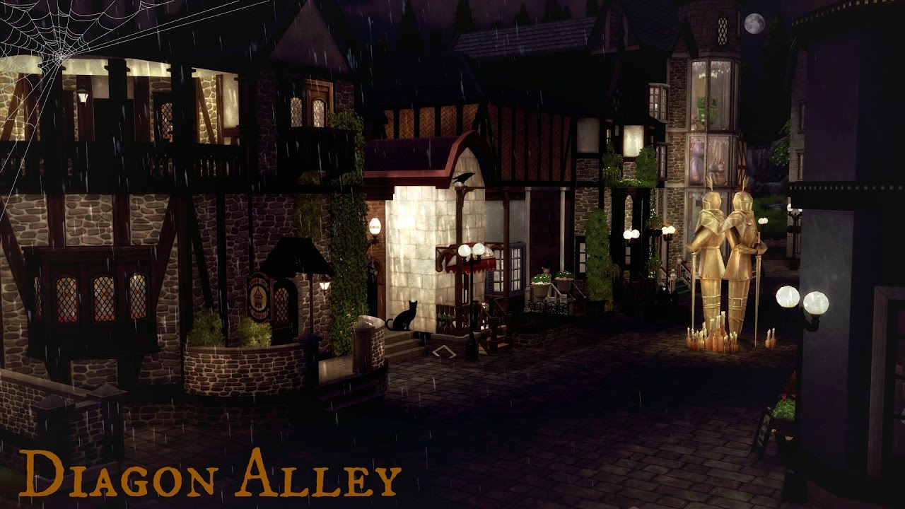 The Sims 4 Building Diagon Alley, Part 2 YouTube
