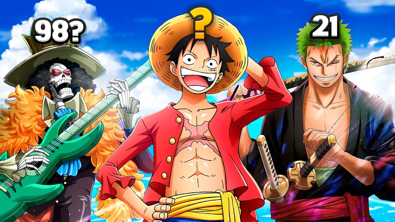 One Piece: Qual a idade e altura dos Chapéus de Palha?