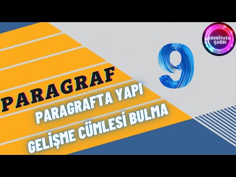 19)PARAGRAF GELİŞME CÜMLESİ BULMA TYT TÜRKÇE  HEDEFE KOŞ  PARAGRAFTA YAPI PARAGRAF OLUŞTURMA