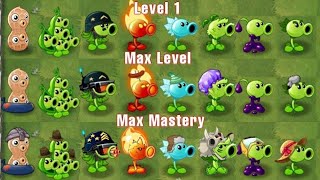 Tournament All Peashooter Level 1 vs Max Level vs Max Mastery - Who Will Win? - PvZ 2 Battlez