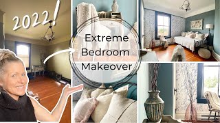 🏡 🎨 Home Decor DIY: Extreme Bedroom Makeover 2022 Paint or Wallpaper? Do both! | ASMR DIY screenshot 2