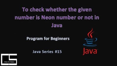 To Check Neon Number or not | Java |@CodingwithShameera1