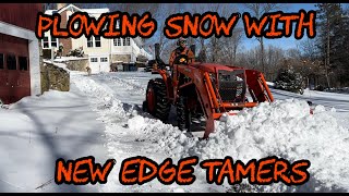 #191 Plowing Snow with Kubota Tractor and Edge Tamers