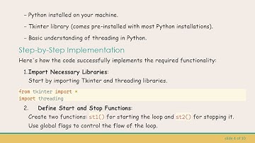How to Start and Stop a Loop in Python with Tkinter