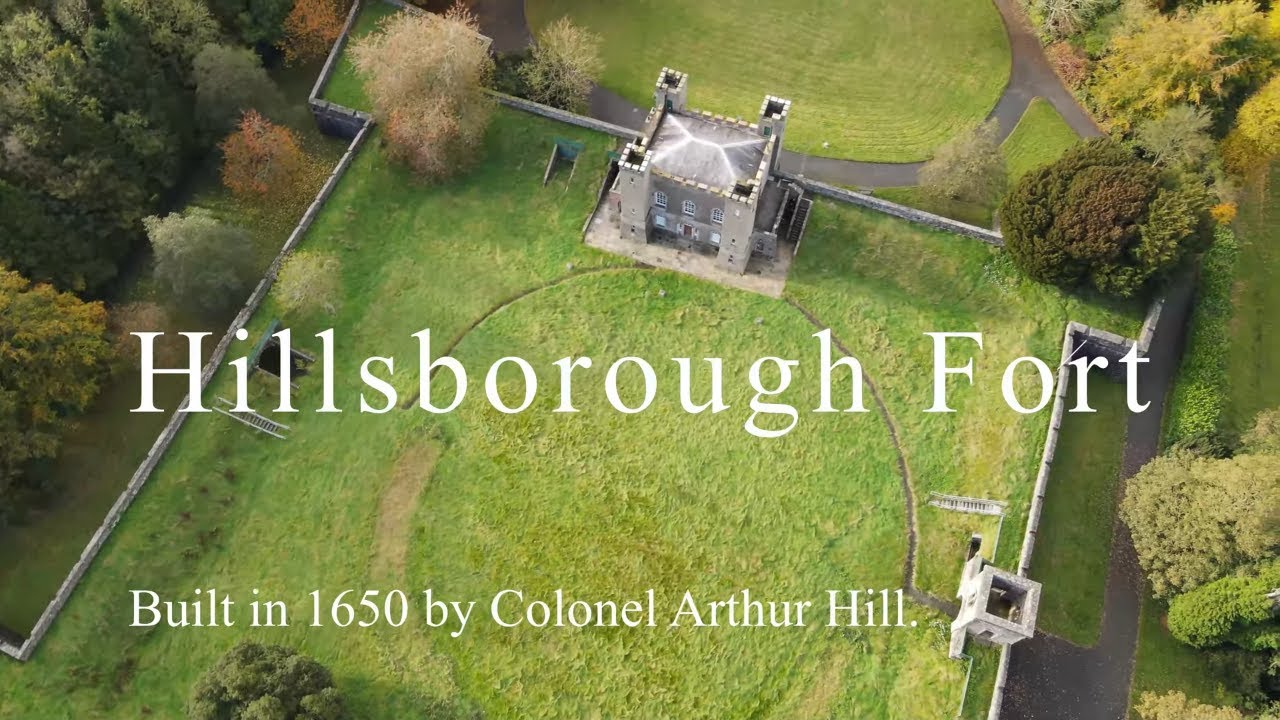 Hillsborough Fort Co Down, Northern Ireland, Drone Landscape 4k Footage