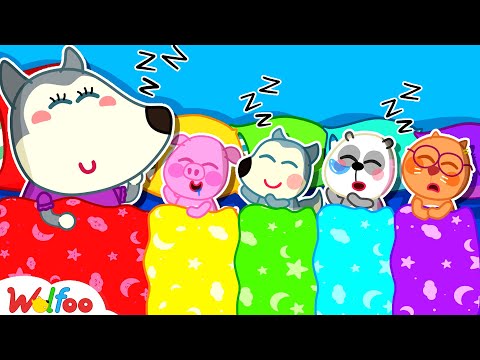 Baby Wolfoo and Ten in the Bed - Yes Yes, Baby Go to Sleep - Kids Stories About Baby | Wolfoo Family