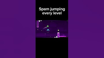 Spam jumping every level in GeometryDash part 2 #shorts #geometrydash
