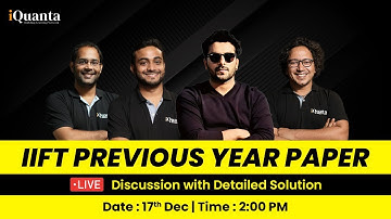 IIFT Marathon -  Previous Year Paper |  Discussion with detailed Solution