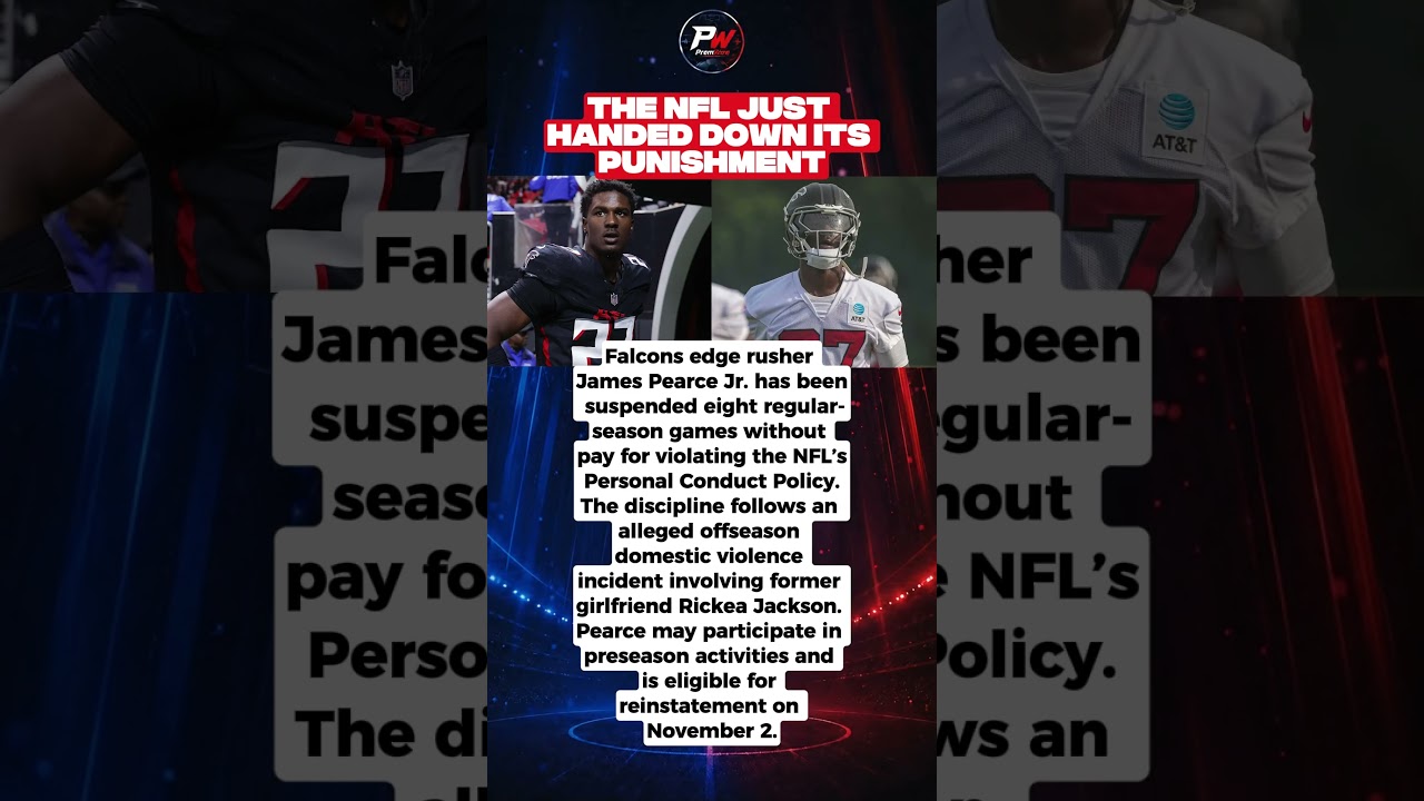 WATCH: Falcons’ James Pearce Jr. suspended eight games after alleged domestic violence incident