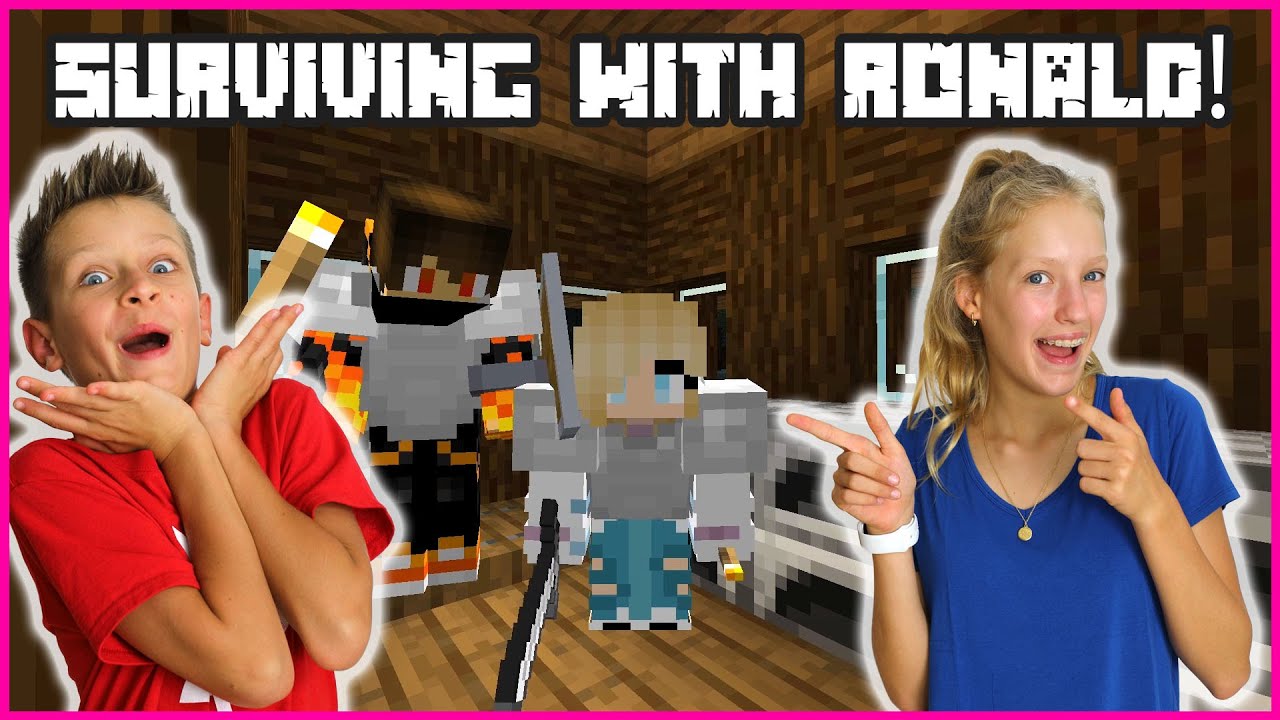 gamer girl minecraft survival with ronald