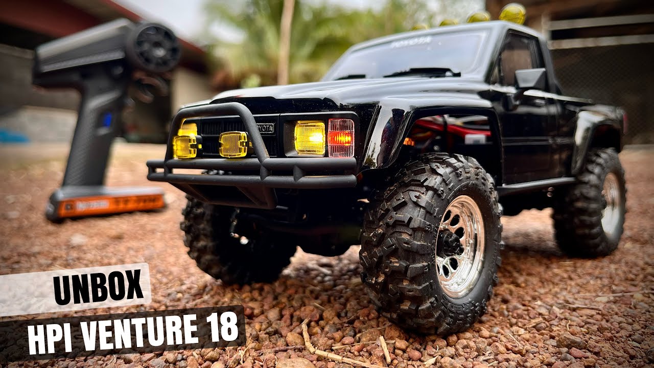 Unboxing - Hpi Venture18 1985 Toyota Hilux SR5 Crawler 4WD RC Scale 1:18